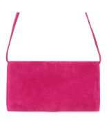 Różowa kopertówka na pasku, mała torebka kopertówka, elegancka kopertówka skórzana Beltimore W19
