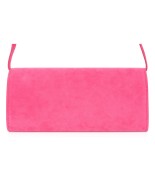 Różowa torebka wieczorowa, skórzana kopertówka na pasku, elegancka torebka damska Beltimore W65