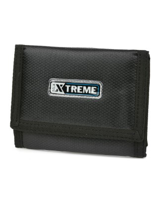 Czarny portfelik młodzieżowy na rzep pojemny Xtreme E22