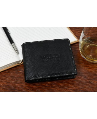 Czarny portfel, duży portfel męski RFiD, skórzany portfel dla mężczyzny Wild Horse G83