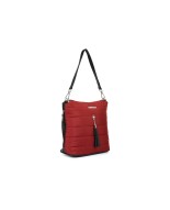 Bordowa torebka, pikowana torebka damska, solidna i pojemna shopperka, miękka torebka damska Beltimore W91