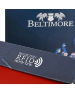 Damski skórzany portfel duży na bigiel poziomy retro RFiD czerwony BELTIMORE 043