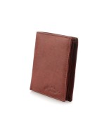 Wiśniowy pionowy portfel męski, prosty klasyczny portfel dla niego Bag Street 884