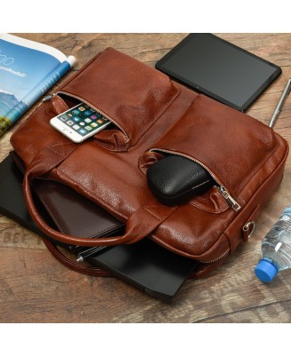 Beltimore torba męska skórzana Duża brązowa laptop J15