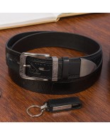 Pasek męski skórzany premium szeroki 4cm klasyczny czarny Beltimore Jeans E04