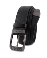 Pasek męski skórzany premium szeroki 4cm klasyczny czarny Beltimore Jeans E04