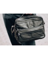 Brązowa torba męska, skórzana torba do pracy, torba A4 na laptopa Beltimore F70