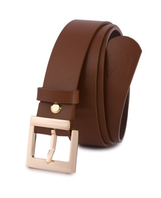 Skórzany pasek damski do spodni sukienki brązowy skóra nat 3 cm Beltimore D67