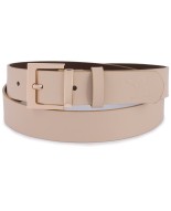 Skórzany pasek damski do spodni sukienki cielisty skóra nat 3 cm Beltimore D68
