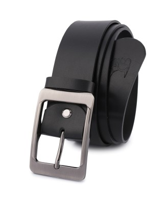 Skórzany pasek damski do spodni sukienki czarna skóra nat 4 cm Beltimore D80