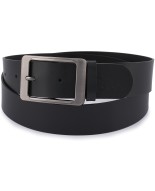 Skórzany pasek damski do spodni sukienki czarna skóra nat 4 cm Beltimore D80