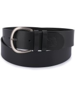 Skórzany pasek damski do spodni sukienki czarny skóra nat 4 cm Beltimore D86