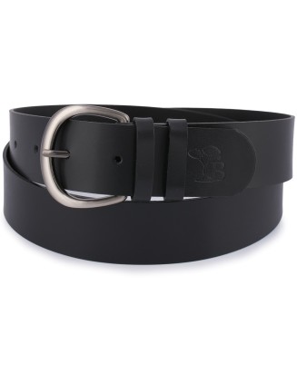 Skórzany pasek damski do spodni sukienki czarny skóra nat 4 cm Beltimore D86
