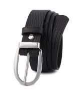 Skórzany pasek damski do spodni sukienki czarna skóra nat 3 cm Beltimore D89