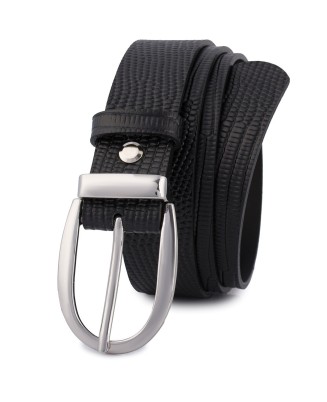 Skórzany pasek damski do spodni sukienki czarna skóra nat 3 cm Beltimore D89