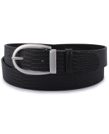Skórzany pasek damski do spodni sukienki czarna skóra nat 3 cm Beltimore D89