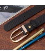 Skórzany pasek damski do spodni sukienki czarny skóra nat 3 cm Beltimore D92