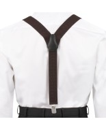 Szelki do spodni męskie eleganckie mocne V brązowe SZ2