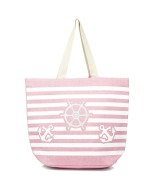 Różowa Duża torba plażowa na plażę torebka shopper lekka T65