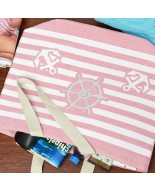 Różowa Duża torba plażowa na plażę torebka shopper lekka T65