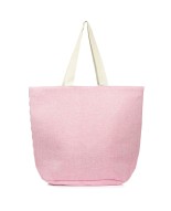 Różowa Duża torba plażowa na plażę torebka shopper lekka T65