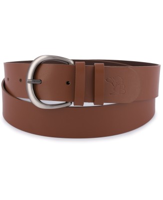 Skórzany pasek damski do spodni sukienki brązowy skóra nat 4 cm Beltimore D87